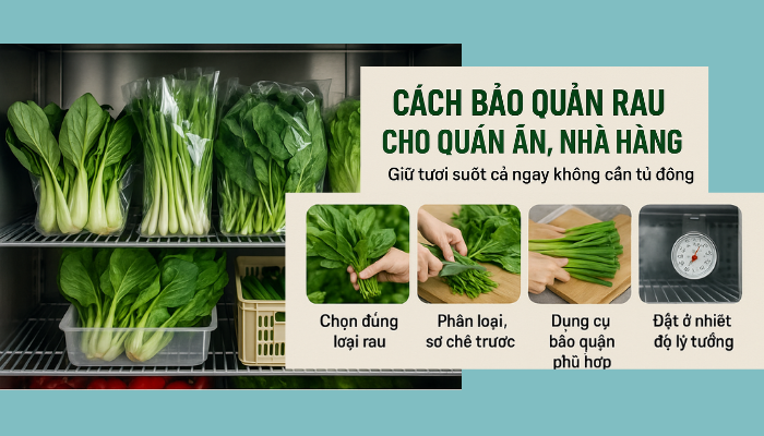Cách bảo quản rau cho quán ăn, nhà hàng.