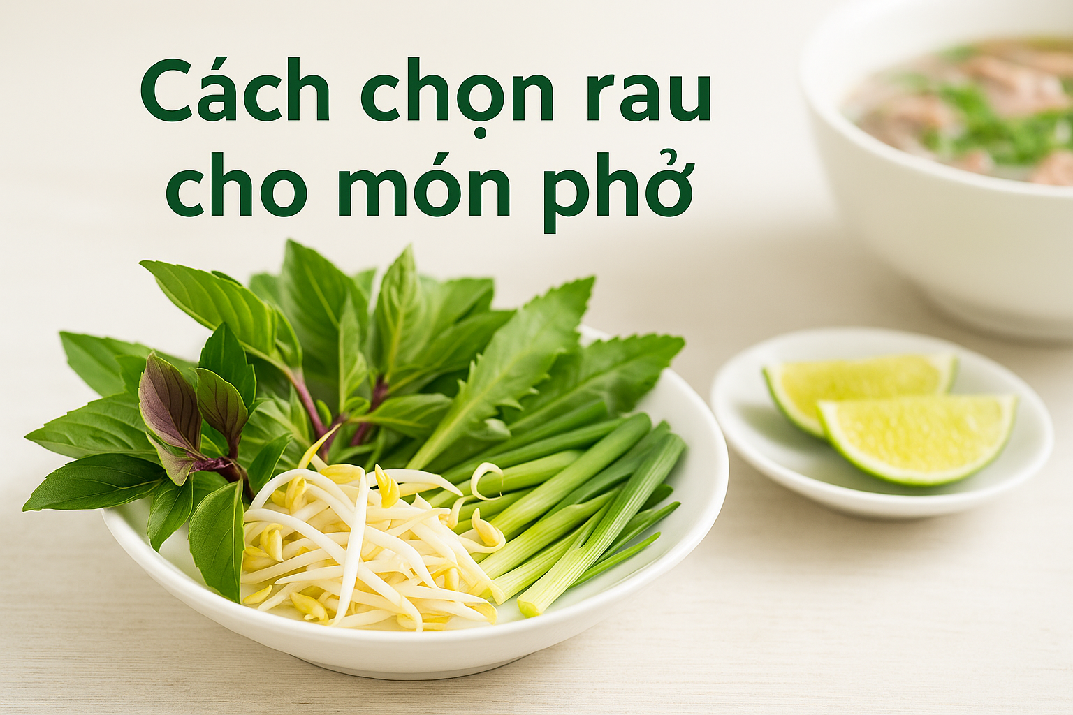 cách chọn rau cho quán phở