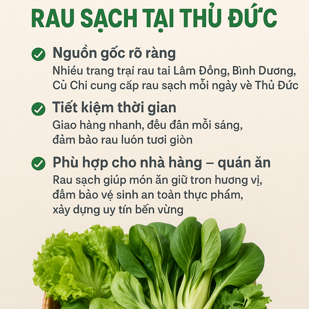 rau sạch thủ đức